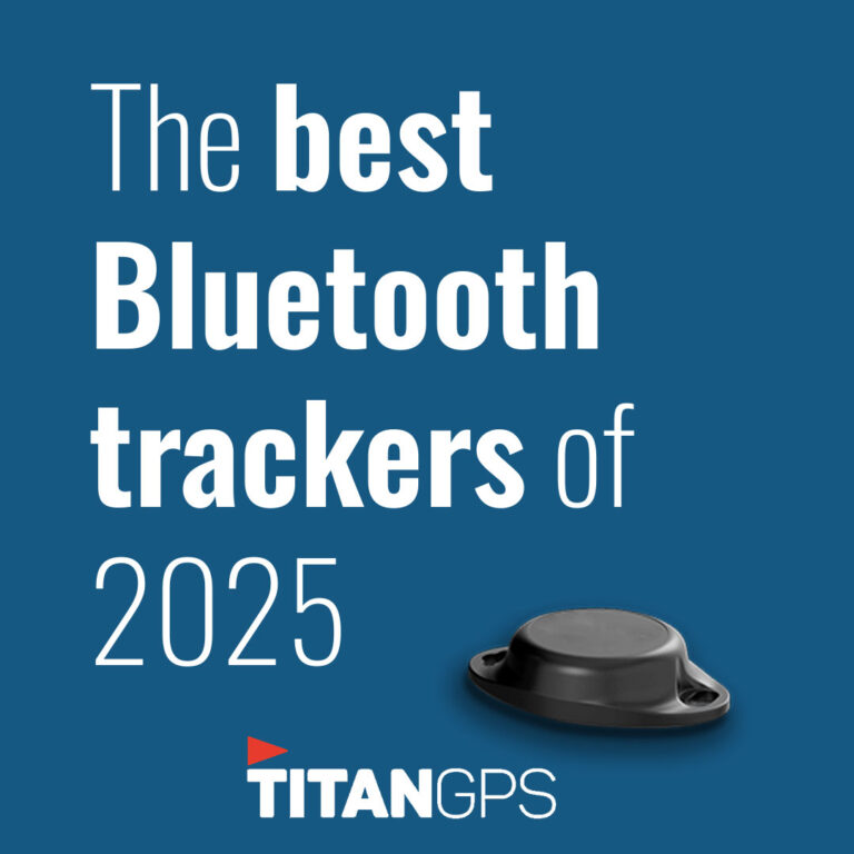 The best Bluetooth trackers of 2025, featuring a compact tracking device and Titan GPS branding.